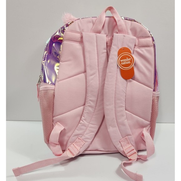 Girls 17" School Backpack with Lunch Bag 2-Piece Set, Pink Multi-Color Unicorn - Picture 11 of 13
